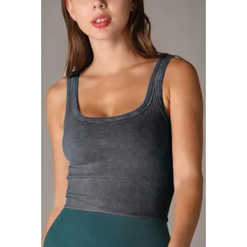 NIKIBIKI Vintage Chevron Ribbed Crop Top - USA Made