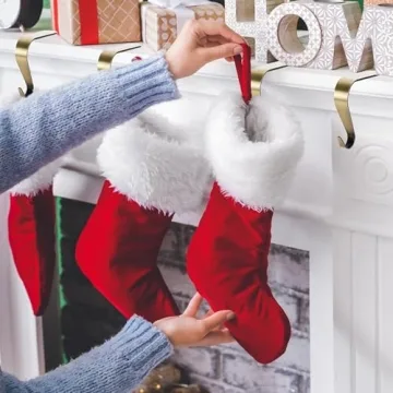 Bronze Christmas Stocking Holders - Set of 4