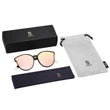 SojoS Vintage Round Sunglasses with UV Protection