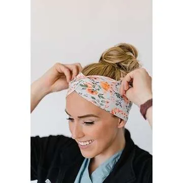 Soft Non-Slip Stretchy Headbands for Women - Buttery & comfortable, Wide Knot, Workout Hairband, Sweat Absorbent Colors, No Headache Fit, Sports Band, Runner, Nurses Headband, Hair styling accessories