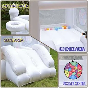 Durable White Bounce House with Blower - Fun for Kids