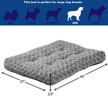 MidWest Homes for Pets Deluxe Dog Beds | Super Plush Dog & Cat Beds Ideal for Dog Crates | Machine Wash & Dryer Friendly, 1-Year Warranty