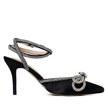 EAZZ Women's Glamorous High Heeled Sandals - Stunning Crystal Bows