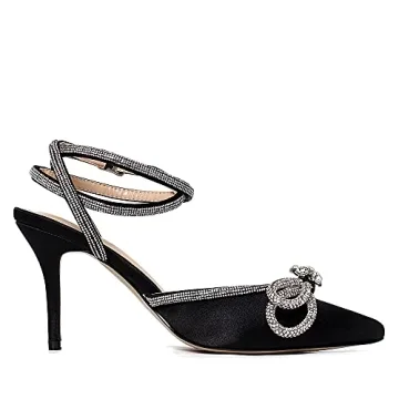 EAZZ Women's Glamorous High Heeled Sandals - Stunning Crystal Bows