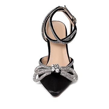 EAZZ Women's Glamorous High Heeled Sandals - Stunning Crystal Bows