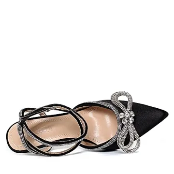 EAZZ Women's Glamorous High Heeled Sandals - Stunning Crystal Bows