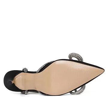 EAZZ Women's Glamorous High Heeled Sandals - Stunning Crystal Bows