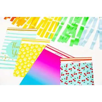 Inspired Mailers - Large Poly Mailers 14.5 x 19-20 Pack - Vibrant Ombre - Large Shipping Bags for Clothing - Large Mailing Envelopes - Shipping Envelopes - Mailers Poly Bags