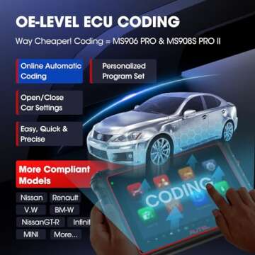 Autel MaxiPRO MP900-BT Kit Scanner w/ 200 Bucks OBD1 Kit: 2025 DoIP/CAN FD MP900BT Kit, New Model of MK900BT MP900-BT MS906BT, Pro ECU Coding as MS906 Pro, 3000+ Tests, 40+ Service, OS 11, FCA SGW
