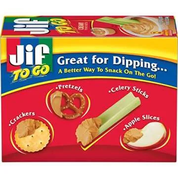 Jif To Go Creamy Peanut Butter 8 Snack Cups Portable