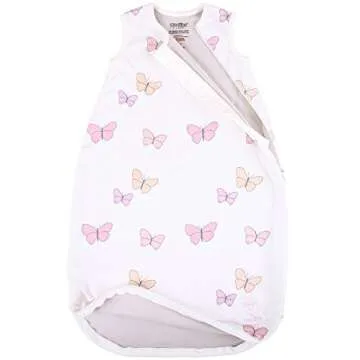Woolino Merino Wool and Organic Cotton Baby Sleep Sack - 4 Season Classic Sleeping Bag for Baby - Two-Way Zipper Sleeping Bag - Infant Wearable Blanket - 6-18 Months - Butterfly