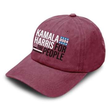 Kamala Harris 2024 Hat Kamala Harris for The People hat Classic Fashion Adjustable Caps for Men Wome...