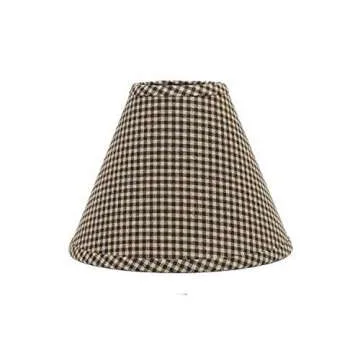 Home Collection by Raghu Home Newbury Gingham Black Lampshade 12"