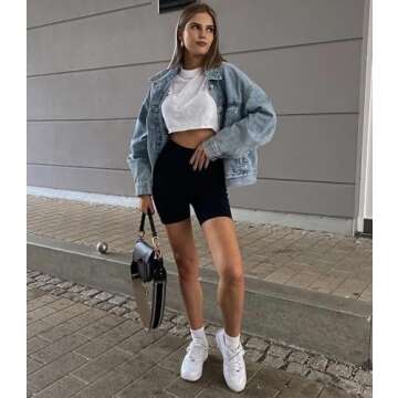 TNNZEET Biker Shorts Women - 8"/5"/3" High Waisted Tummy Control Workout Gym Spandex Booty Yoga Voll...