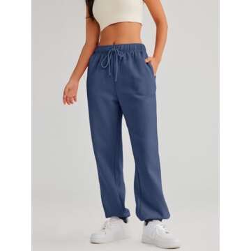 AUTOMET Womens Sweatpants Fleece Lined Fall Outfits Baggy High Waisted Straight Leg Sweat Pants 2025...
