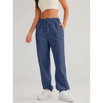 AUTOMET Womens Sweatpants Fleece Lined Fall Outfits Baggy High Waisted Straight Leg Sweat Pants 2025...