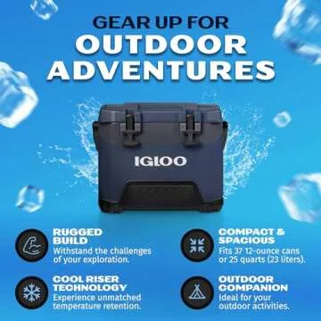 Igloo BMX 25 QT Rugged Blue - Ultimate Ice Retention Cooler