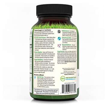 Irwin Naturals Maximum Strength 3-in-1 Carb Blocker - Neutralize Carbohydrates and Support Metabolism - 150 Liquid Softgels