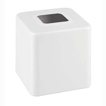 mDesign Square Tissue Box Cover - Stylish Steel Holder