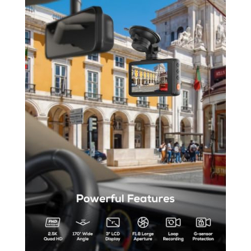 Premium iZEEKER 2.5K Dash Cam with Free 32GB Card