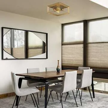 Emliviar 2-Light Flush Mount Light Fixture in Brass Finish