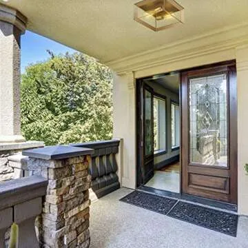 Emliviar 2-Light Flush Mount Light Fixture in Brass Finish