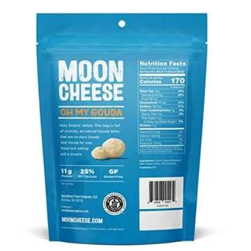 Moon Cheese Oh My Gouda Cheese Bites - Crunchy Snack, Keto Friendly, Protein Packed