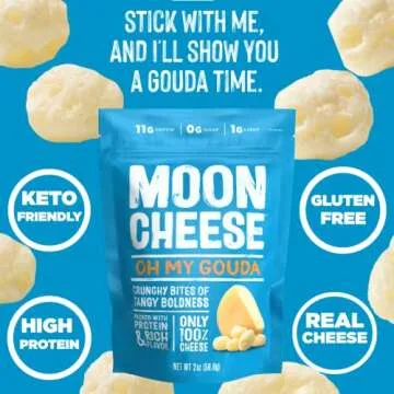 Moon Cheese Gouda Cheese Bites - Crunchy & Protein Packed