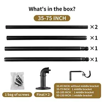 Industrial Curtain Rods for Stylish Window Treatments