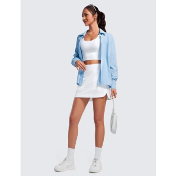 CRZ YOGA Women's High Waisted Golf Skirt - Comfort & Style