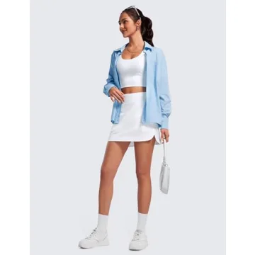 CRZ YOGA Women's High Waisted Golf Skirt - Comfort & Style