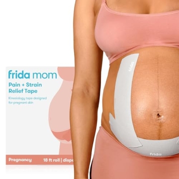 Frida Mom Kinesiology Tape for Pregnancy Belly Support, Pain Relief, 18ft Roll