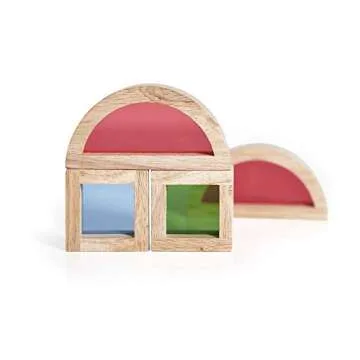 Guidecraft Jr. Rainbow Blocks Set for Kids Creative Play