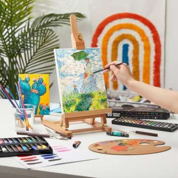 Shuttle Art Stretched Canvas, 20 PCS Value Pack, 5 x 7, 8 x 10 Inches (10 of Each), 100% Cotton, Primed White Canvases for Painting, Stretched Canvas Art Supplies for Acrylic, Oil, Acrylic Pouring