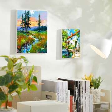 Shuttle Art Stretched Canvas, 20 PCS Value Pack, 5 x 7, 8 x 10 Inches (10 of Each), 100% Cotton, Primed White Canvases for Painting, Stretched Canvas Art Supplies for Acrylic, Oil, Acrylic Pouring