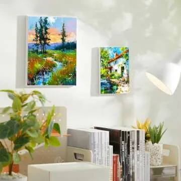 Shuttle Art Stretched Canvas, 20 PCS Value Pack, 5 x 7, 8 x 10 Inches (10 of Each), 100% Cotton, Primed White Canvases for Painting, Stretched Canvas Art Supplies for Acrylic, Oil, Acrylic Pouring