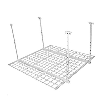 HyLoft Overhead Garage Storage Rack, Adjustable Ceiling Storage for Garage, Heavy Duty Steel Garage ...