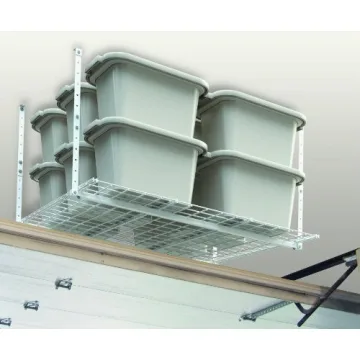 HyLoft Overhead Garage Storage Rack, Adjustable Ceiling Storage for Garage, Heavy Duty Steel Garage Storage System, 45-Inch x 45-Inch, White