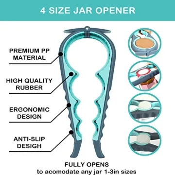 Jar Opener Set for Seniors - 5-in-1 Arthritis Tool