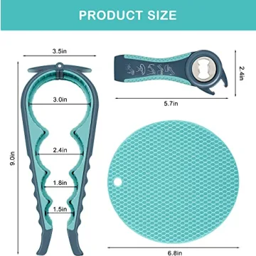 Jar Opener Set for Seniors - 5-in-1 Arthritis Tool