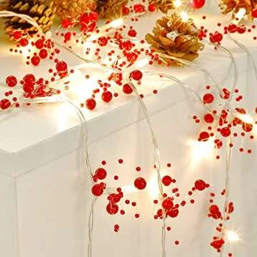 Mosoan 10FT Battery Operated Christmas Lights Garland