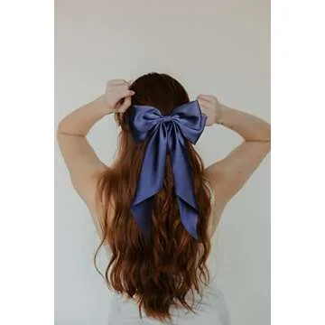Stylish Satin Hair Barrettes - Elegant Bow Clips for Women