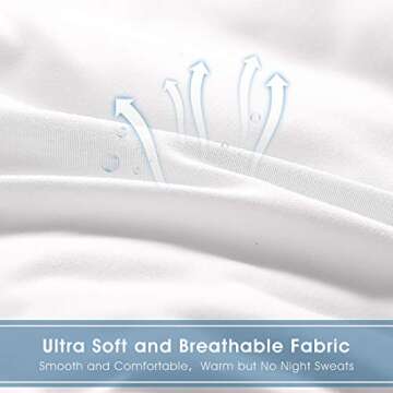 COSYTREE All Seanson California King Size Quilted Down Alternative Comforter-2100 Series Duvet Insert with Corner Tabs,Softness and Fluffy (White,Cal King,96"x104")