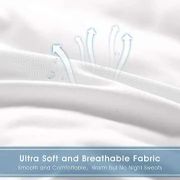 COSYTREE All Seanson California King Size Quilted Down Alternative Comforter-2100 Series Duvet Insert with Corner Tabs,Softness and Fluffy (White,Cal King,96"x104")