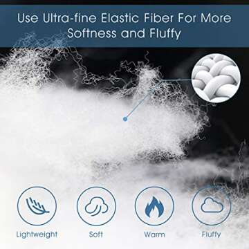 COSYTREE All Seanson California King Size Quilted Down Alternative Comforter-2100 Series Duvet Insert with Corner Tabs,Softness and Fluffy (White,Cal King,96"x104")