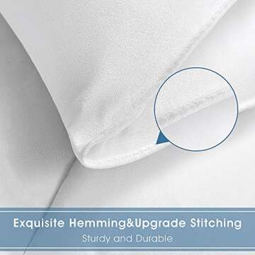 COSYTREE All Seanson California King Size Quilted Down Alternative Comforter-2100 Series Duvet Insert with Corner Tabs,Softness and Fluffy (White,Cal King,96"x104")