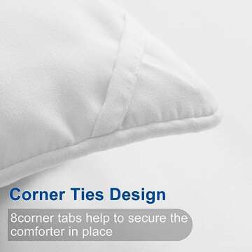 COSYTREE All Seanson California King Size Quilted Down Alternative Comforter-2100 Series Duvet Insert with Corner Tabs,Softness and Fluffy (White,Cal King,96"x104")