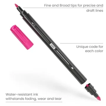 Vibrant Fibre Markers Set of 30 Dual-Tip Fabric Pens