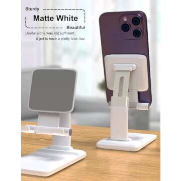 KOTUDAY Cell Phone Holder for Desk, Foldable iPhone Stand Adjustable, Portable Hands Free Mobile Pho...