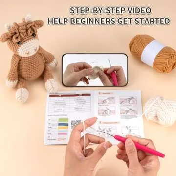 Woiqeuwr Highland Cow Crochet Kit for Beginners
